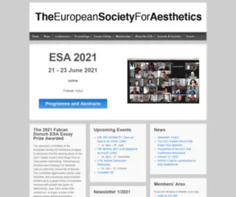 Eurosa.org(The European Society for Aesthetics) Screenshot