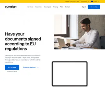 Eurosign.com(Electronic signature) Screenshot