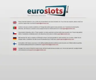 Euroslots.com Screenshot