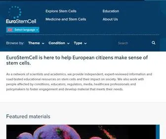 Eurostemcell.org(Stem Cell Research) Screenshot