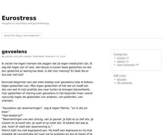 Eurostress.nl(Thoughts on psychiatry and psychotherapy) Screenshot