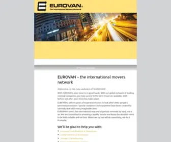 Eurovan.com(The international movers network) Screenshot