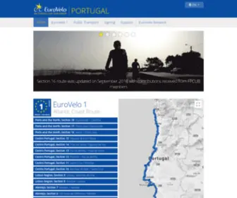 Euroveloportugal.com(Atlantic Coast Route by Bike) Screenshot