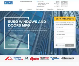 Eurowindowsmfg.com(NYC Manufacturer) Screenshot