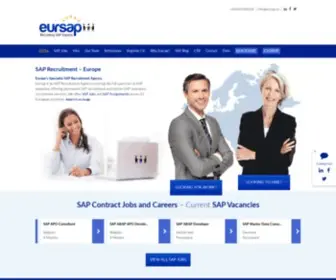 Eursap.eu(Europe's Leading SAP Recruitment Agency) Screenshot