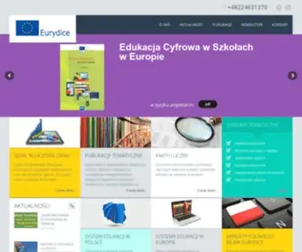 Eurydice.org.pl(Europejska sieć informacji o edukacji) Screenshot