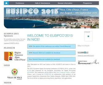 Eusipco2015.org(EUSIPCO’2015 in Nice) Screenshot