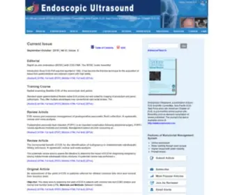 Eusjournal.com(The journal is named Endoscopic Ultrasound (EUS)) Screenshot