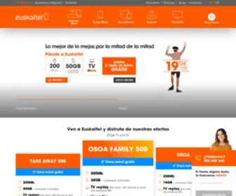 Euskaltel.com(Fibra, Móvil, TV y mucho más) Screenshot