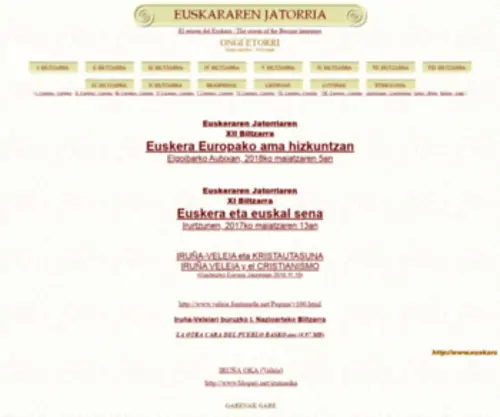 Euskararenjatorria.eu(ONGI ETORRI) Screenshot