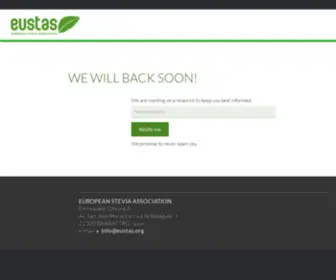 Eustas.org(European stevia association) Screenshot