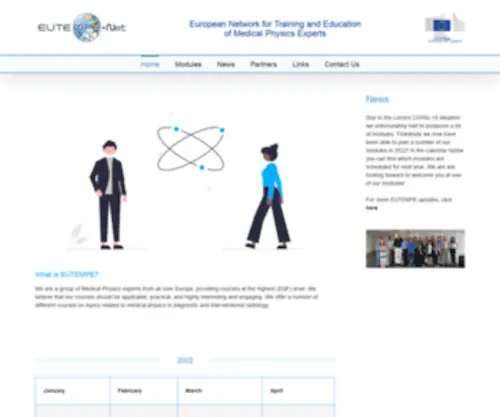 Eutempe-Net.eu(European Network for Training and Education of Medical Physics Experts) Screenshot