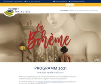 Eutiner-Festspiele.de(ProgrammPuccinis Oper La Bohème und das Musical Cabaret) Screenshot