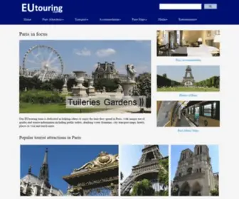 Eutouring.com(Paris tourist attractions and holiday travel guides to France) Screenshot