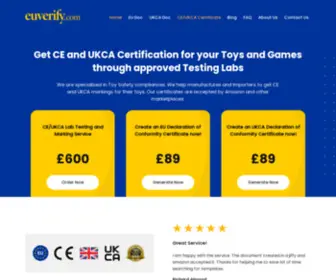 Euverify.com(Home CE and UKCA Certification for your Toys and Games) Screenshot