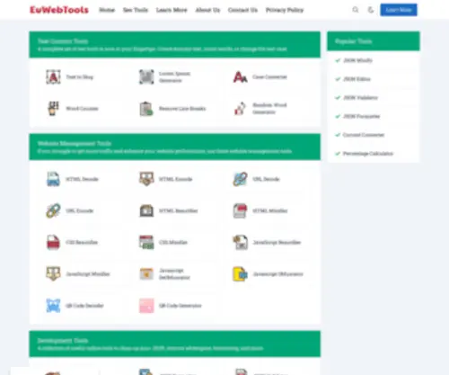 Euwebtools.com(EuWebTools) Screenshot