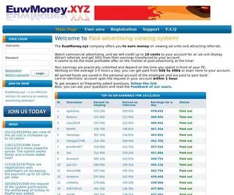 Euwmoney.xyz(Viewing payed advertising sites) Screenshot