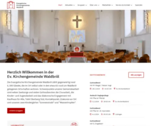 EV-Kirche-Waldbroel.de(Evangelische Kirche Waldbröl) Screenshot