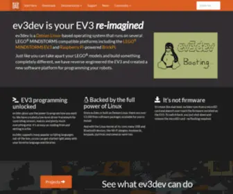 EV3Dev.org(Ev3dev is a Debian Linux) Screenshot