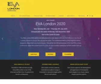 Eva-London.org(Electronic Visualisation and the Arts) Screenshot