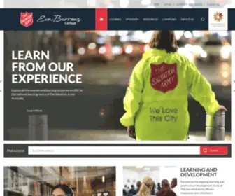Evaburrowscollege.edu.au(The Salvation Army's National College for learning excellence) Screenshot