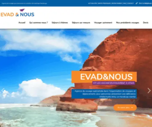 Evadetnous.com(Agence de voyage pour personnes en situation de handicap) Screenshot