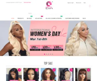 Evahairwig.com(Eva Hair Full Lace Wigs) Screenshot