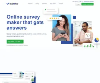 Evalandgo.pt(Survey maker to create Free online forms) Screenshot