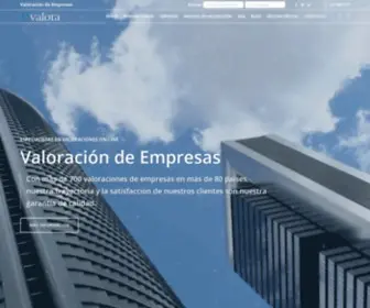 Evalora.com(Especialistas en valoración de empresas) Screenshot