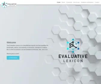 Evaluativelexicon.com(The Evaluative Lexicon) Screenshot