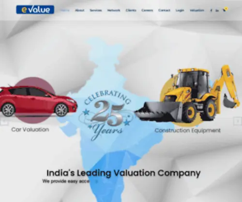 Evalueindia.com(Your valuation partner) Screenshot