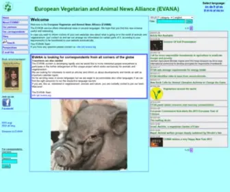 Evana.org(EVANA (European Vegetarian and Animal News Alliance)) Screenshot