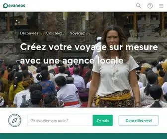 Evaneos.fr(Voyages sur Mesure organisés par une Agence Locale) Screenshot