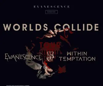 Evanescence.com(Upcoming Events) Screenshot