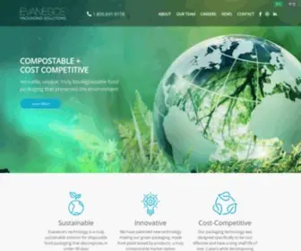 Evanescepackaging.com(Revolutionizing Sustainability) Screenshot