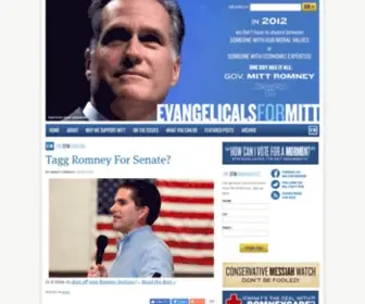Evangelicalsformitt.org(Evangelicals for Mitt) Screenshot