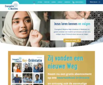 Evangelie-Moslims.nl(Stichting voor getuigenis en dienst onder moslims in Nederland) Screenshot