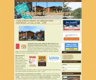 Evangelinelibrary.org(Evangeline Parish Library) Screenshot