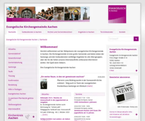 Evangelisch-IN-AAchen.de(Evangelisch IN AAchen) Screenshot