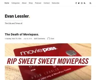 Evanlessler.com(The Life and Times of) Screenshot