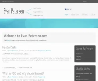 Evanpetersen.com(Evan Petersen) Screenshot