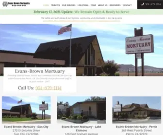 Evans-Brownmortuary.com(Evans-Brown Mortuary & Cremations. Our compassionate staff) Screenshot