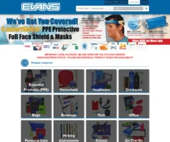 Evans-MFG.com(Evans Manufacturing) Screenshot