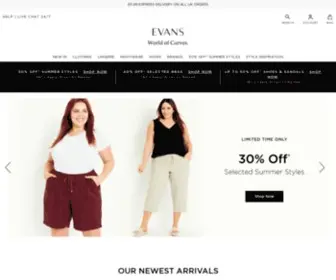 Evans.co.uk(Evans-Shop Plus Size Clothing in Sizes) Screenshot