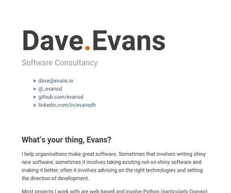 Evans.io(Software Consultancy) Screenshot