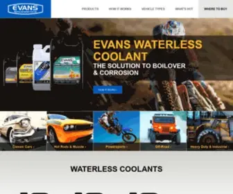 Evanscoolants.com.au(Evans waterless coolant) Screenshot