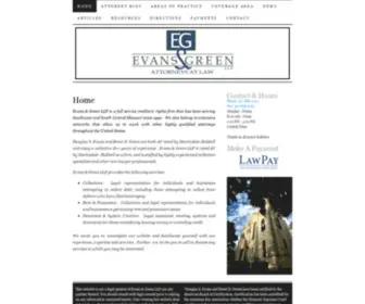 Evansgreenlaw.com(Evans & Green LLP) Screenshot