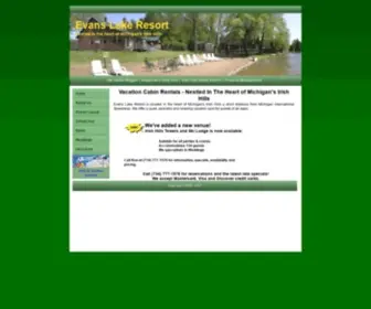 Evanslakeresort.com(Evans Lake Resort) Screenshot