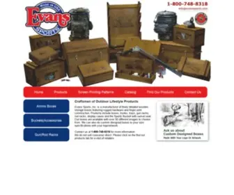 Evanssports.com(Evans Sports Wooden Ammo Boxes) Screenshot