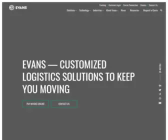 Evanstrans.com(Evans provides strategic 3PL solutions to manufacturers across North America) Screenshot